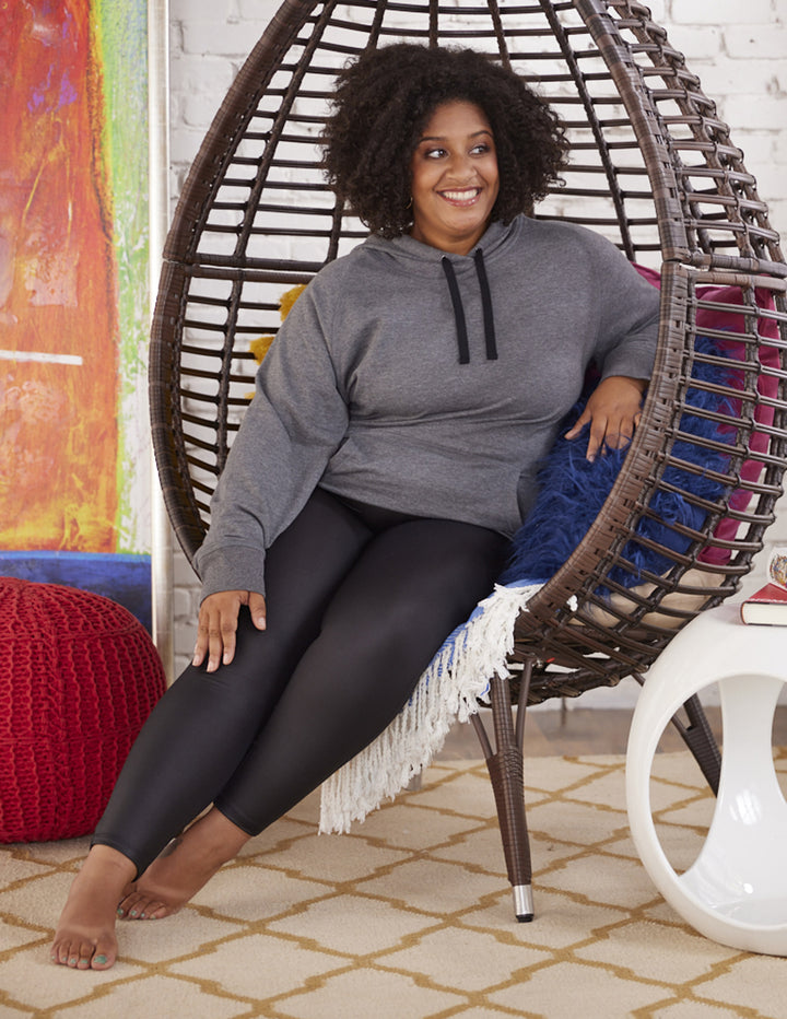 Glossy Wide Waistband Skimmer