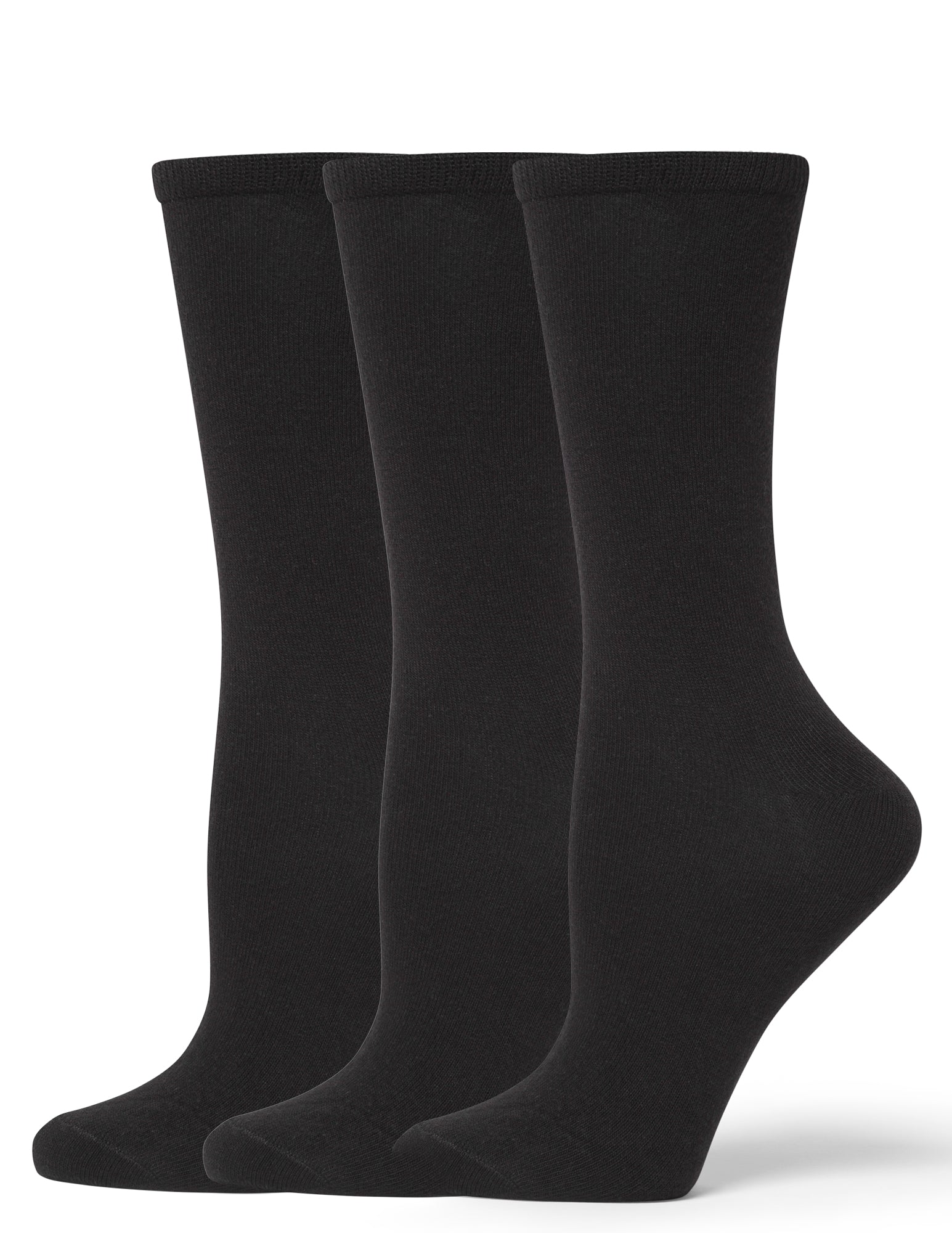 Cotton Flat Knit Crew 3 Pair Pack – No nonsense