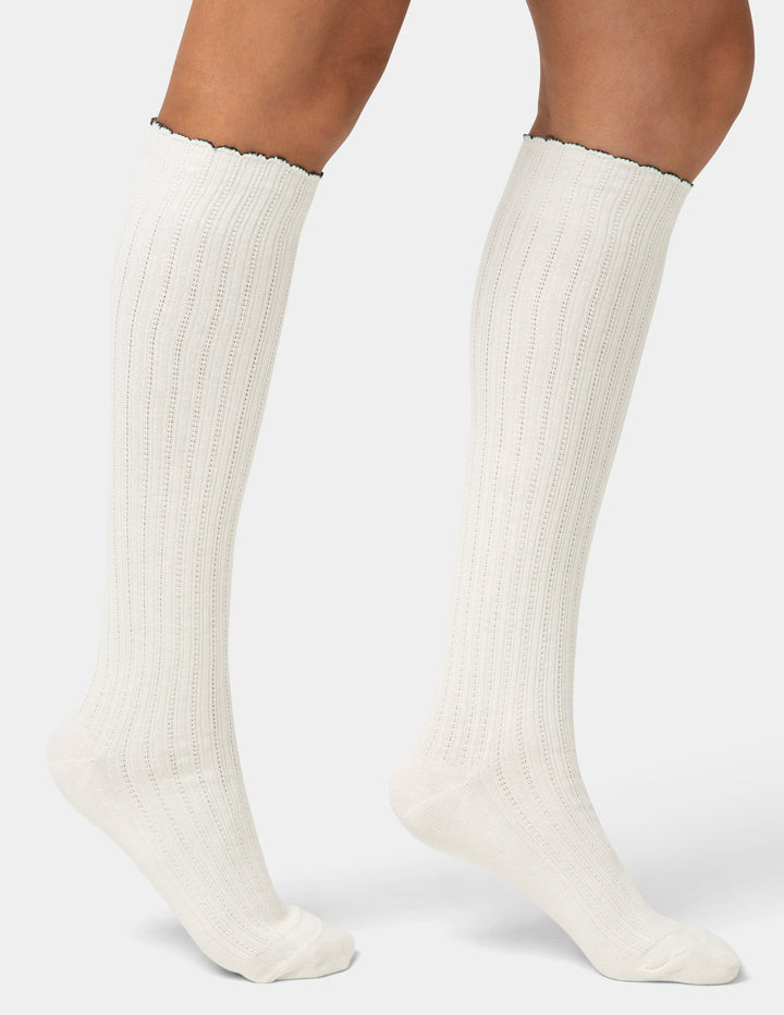 Scallop Tip Knee Sock