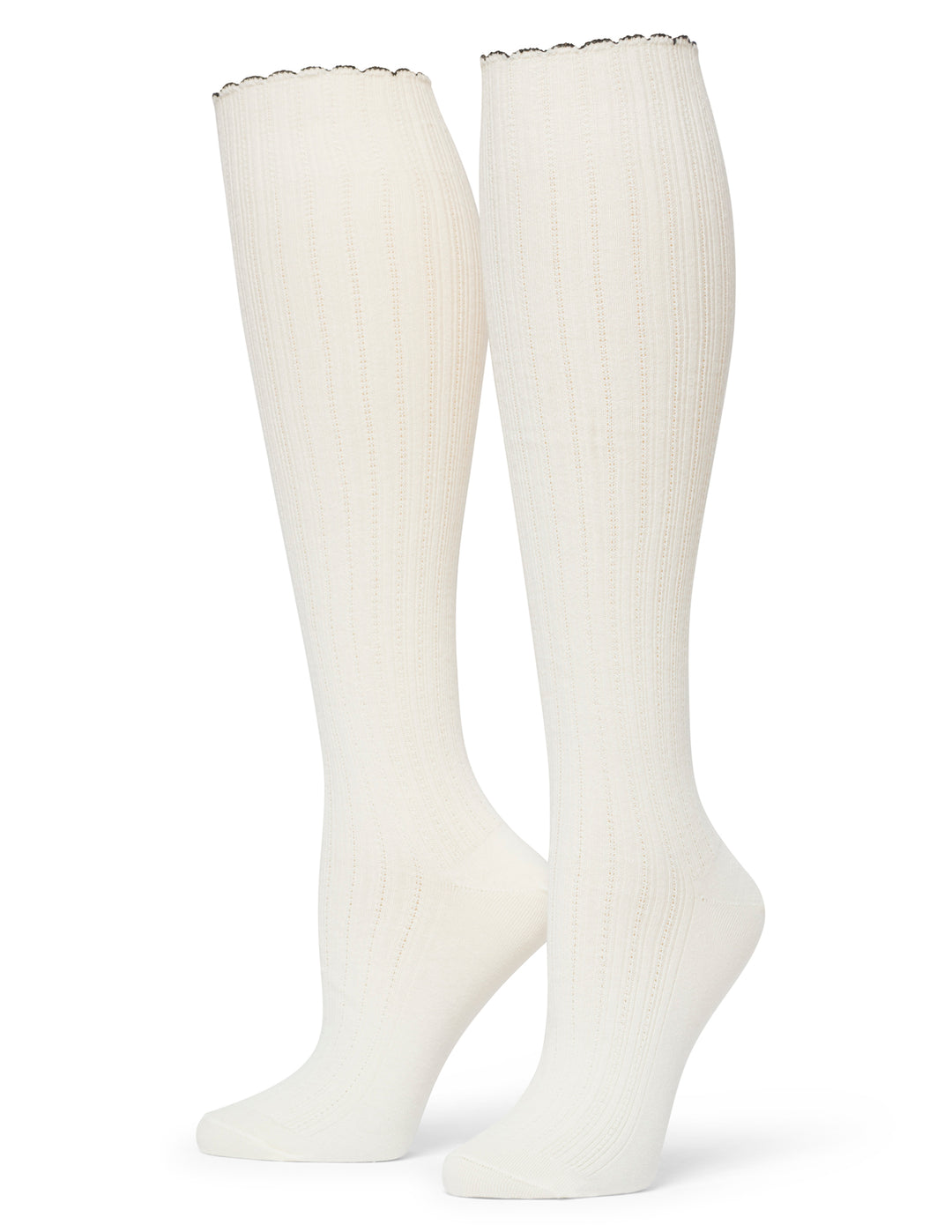 Scallop Tip Knee Sock