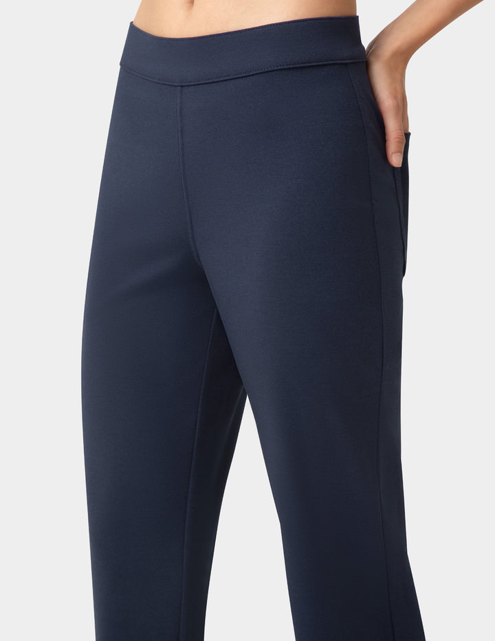 Navy blue pants on a white background