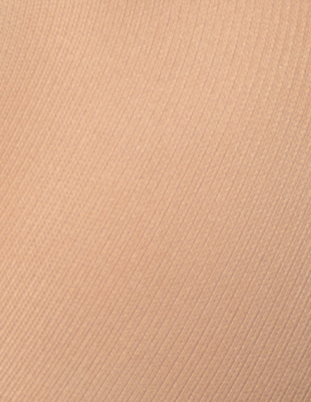 A close-up of a ribbed knit fabric in a warm nude-beige color, showing the texture and pattern detail.