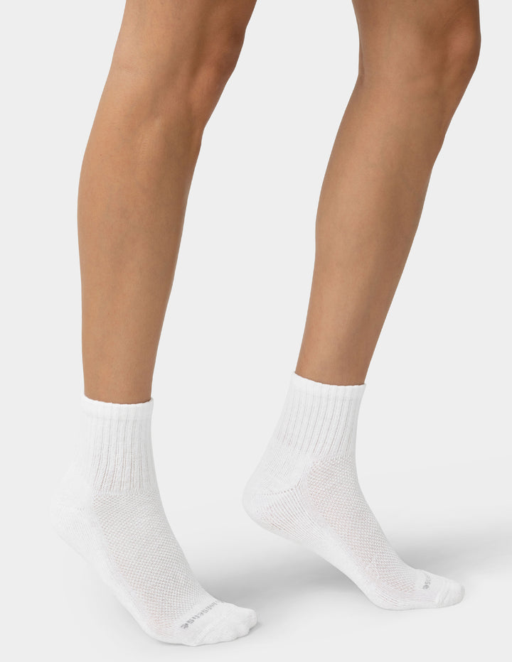 Soft & Breathable Women's Cushioned Mini Crew Socks 3 Pair Pack