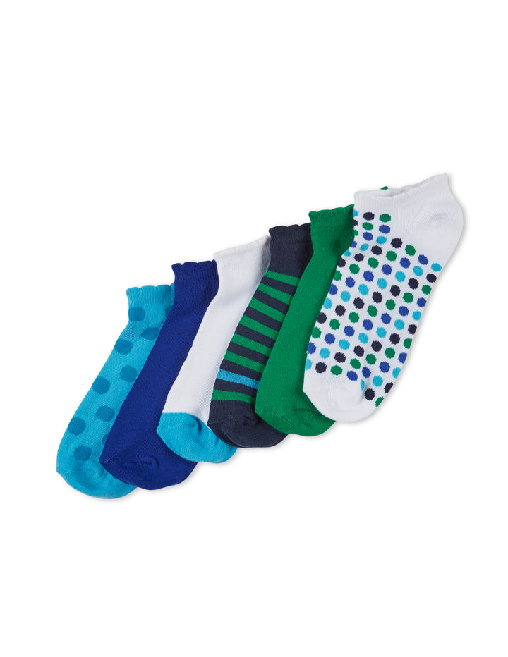 Color Expressions Patterned Scalloped Socks