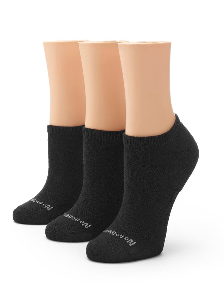 Soft & Breathable Cushioned No Show Socks 3 Pair Pack