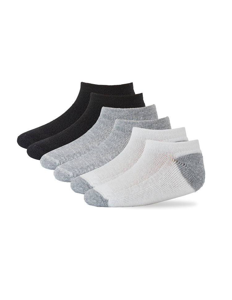 Fruit Of The Loom Calze Sportive No Show Donna - 6 Paia, Colore Nero, Taglia Scarpe 4-10 (EU 35-40)