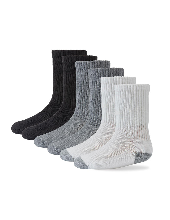Kids ExpanTech Sport Crew Sock 6 Pair Pack