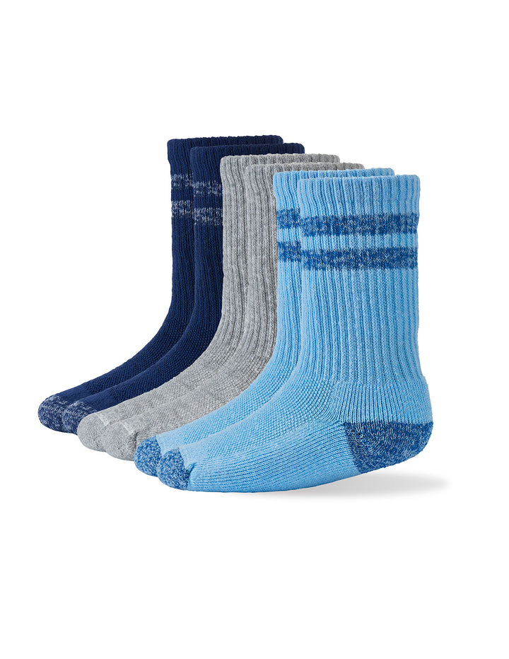 Kids ExpanTech Sport Crew Sock 6 Pair Pack