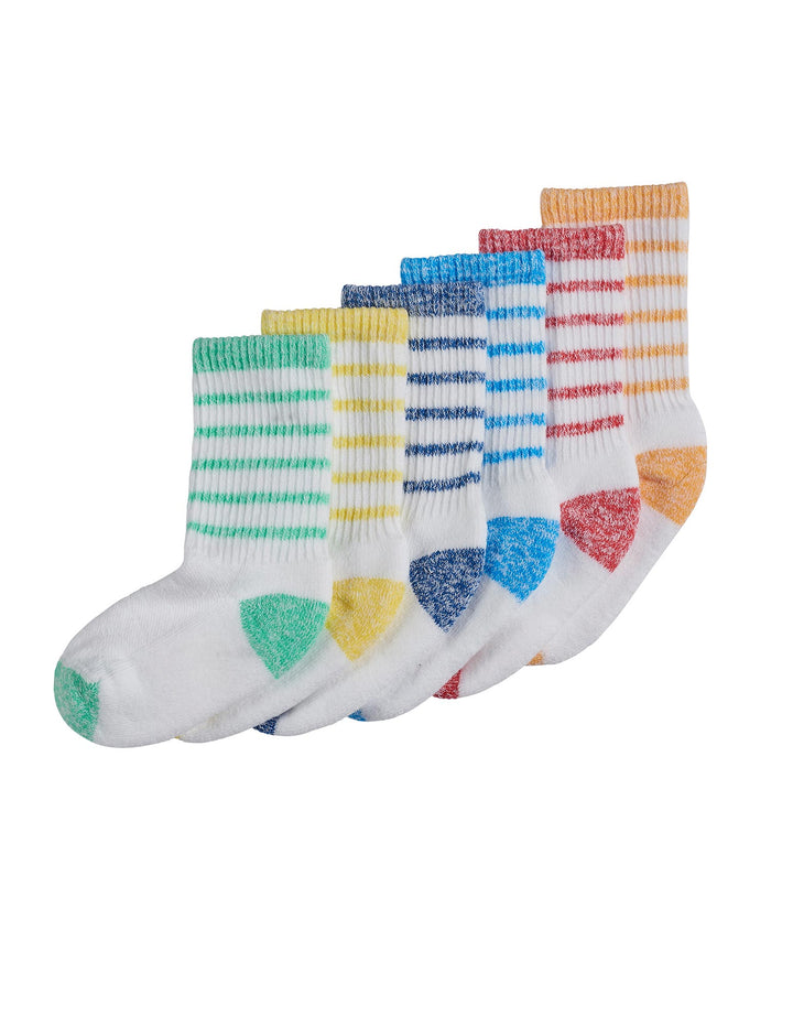 Kids ExpanTech Sport Crew Sock 6 Pair Pack