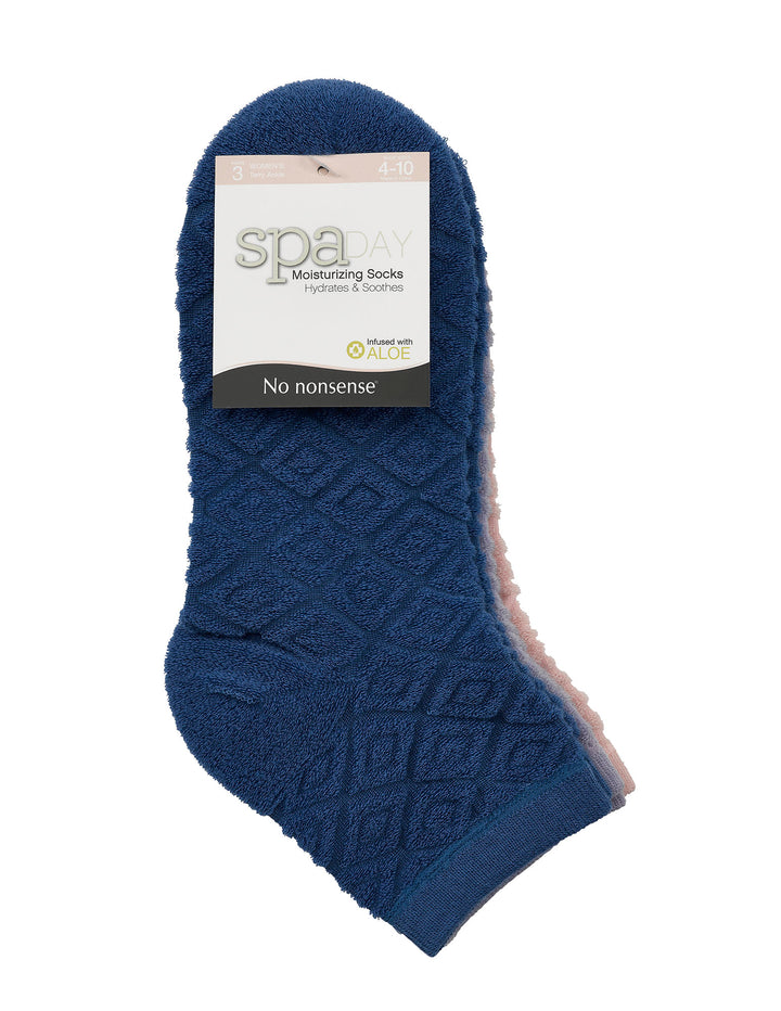Moisturizing Diamond Terry Ankle Sock 3 Pair Pack