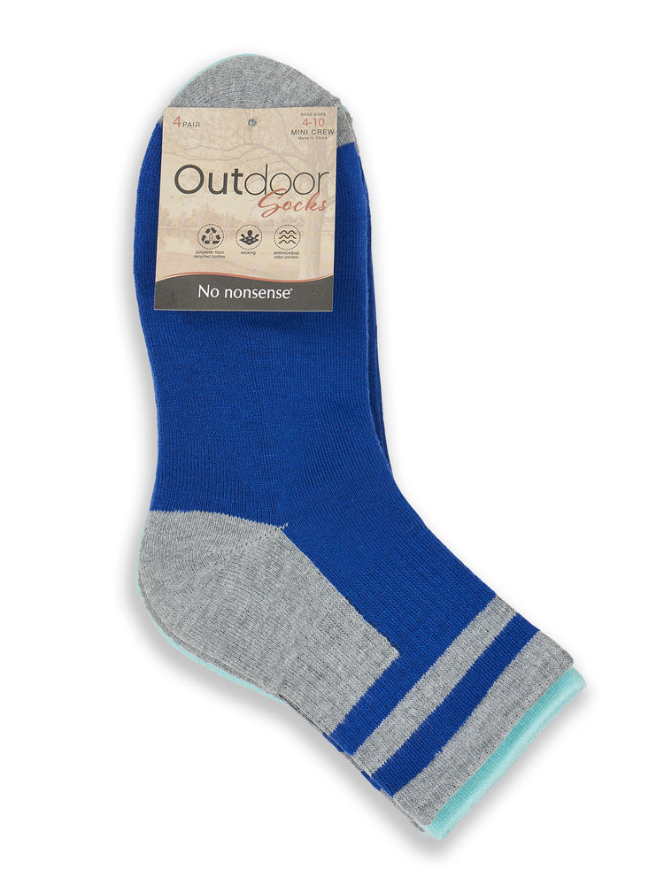 Outdoor Colorblock Mini Crew Sock 4 Pair Pack