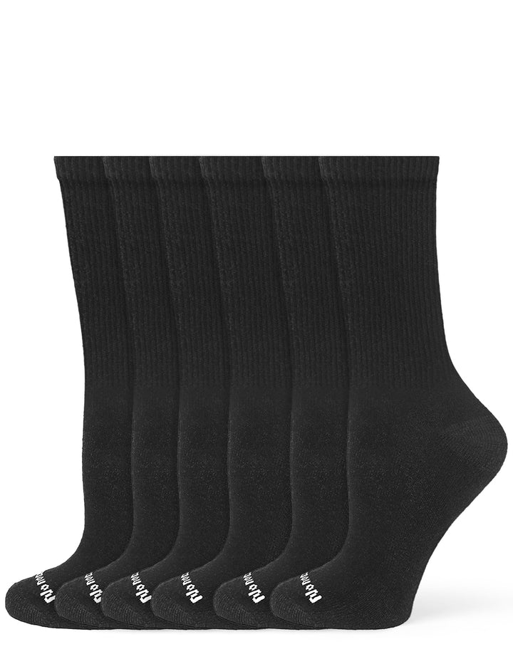 Women's Cushioned Crew Socks 6 Pair Pack