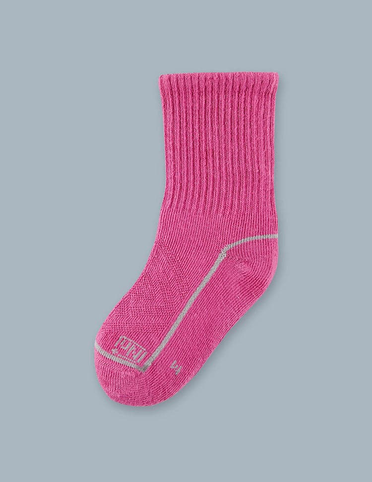 ExpanTech Stretch Tech Kid's Crew Socks 3 Pairs Pink Stripe-Primrose