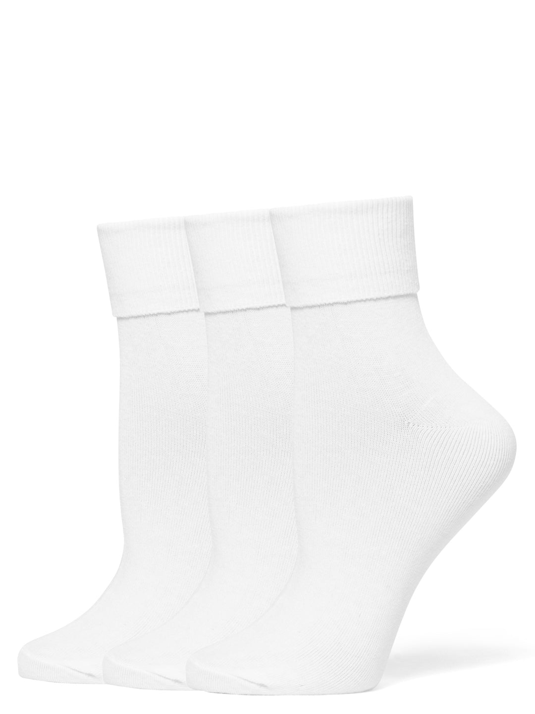 Two white socks on a white background