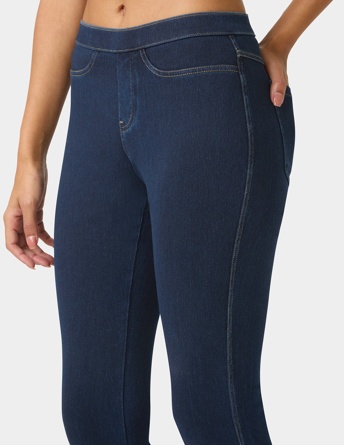 Hue Original Distressed Jean Leggings in Blue Hue Original Distressed Jean Leggings in Blue