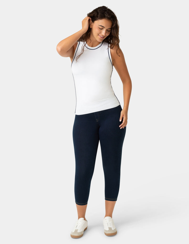 Classic Indigo Denim Capri