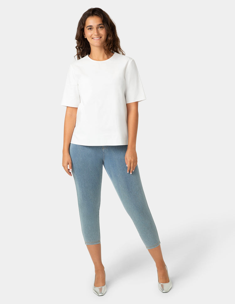Classic Indigo Denim Capri