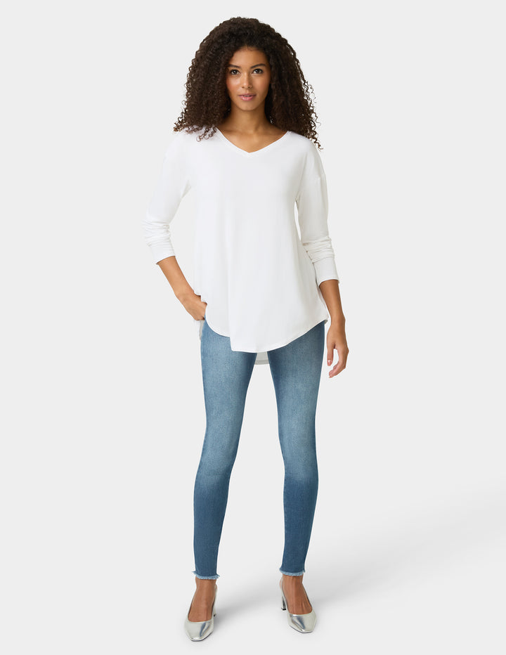 Frayed Edge Denim Leggings