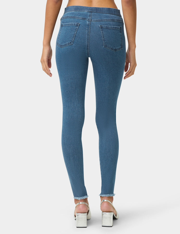 Frayed Edge Denim Leggings