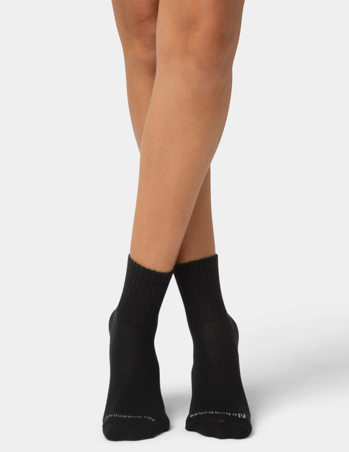 Soft & Breathable Women's Cushioned Mini Crew Socks 3 Pair Pack