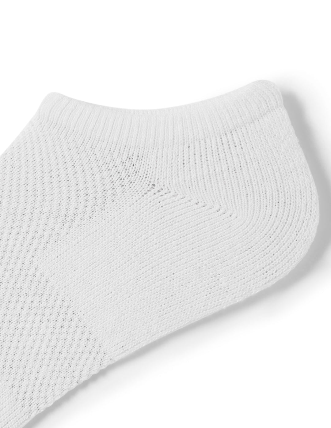 White sock on a white background
