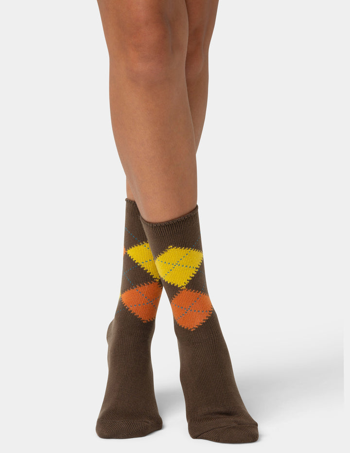 Argyle Crew Socks