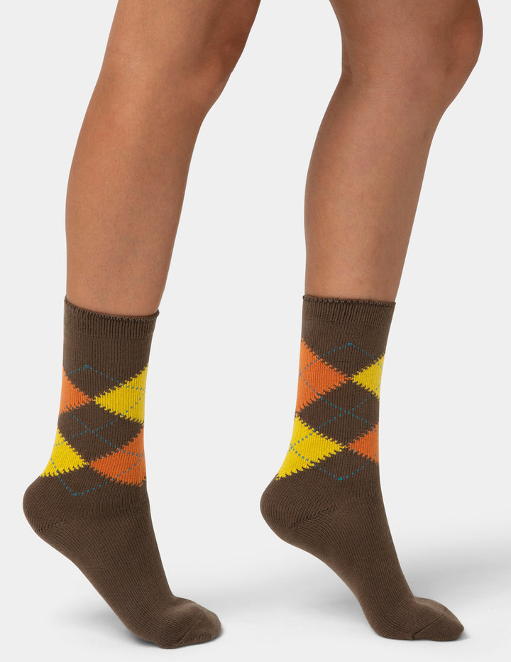 Argyle Crew Socks