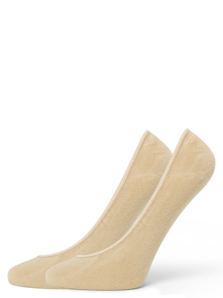 Beige socks on a white background