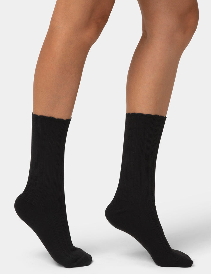 Scallop Pointelle Sock - 3 Pair Pack