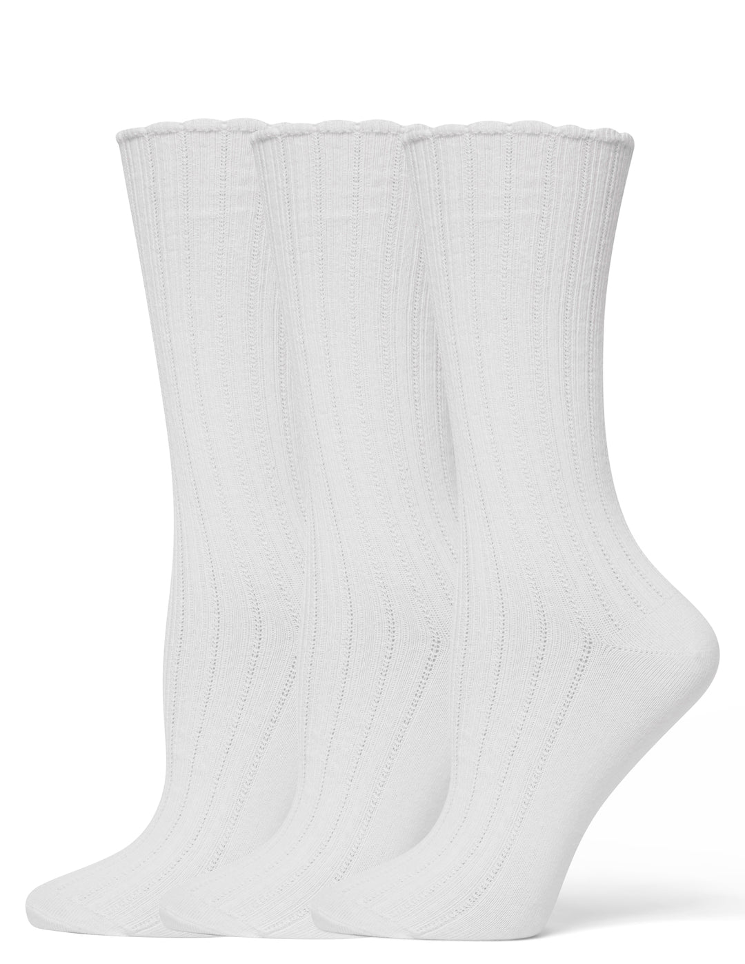 Scallop Pointelle Sock - 3 Pair Pack