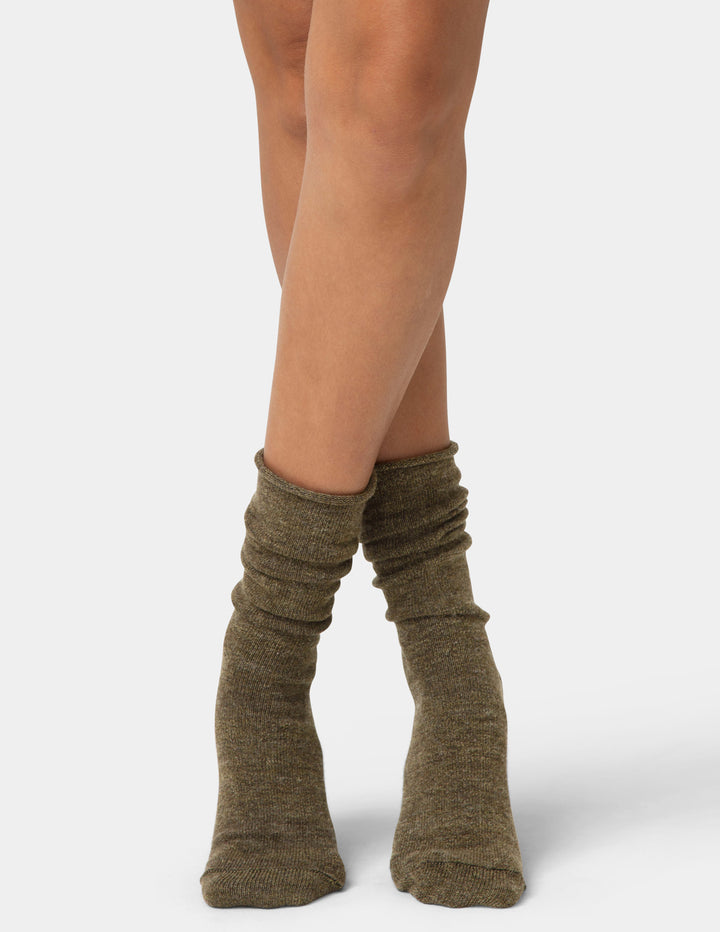 Wool Slouch Crew Sock