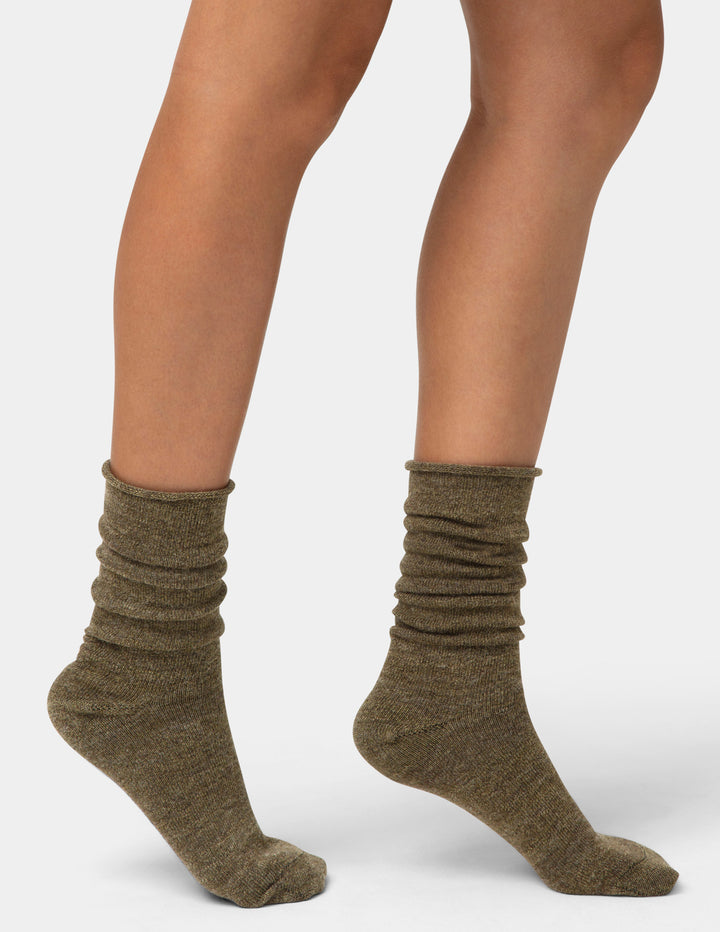 Wool Slouch Crew Sock