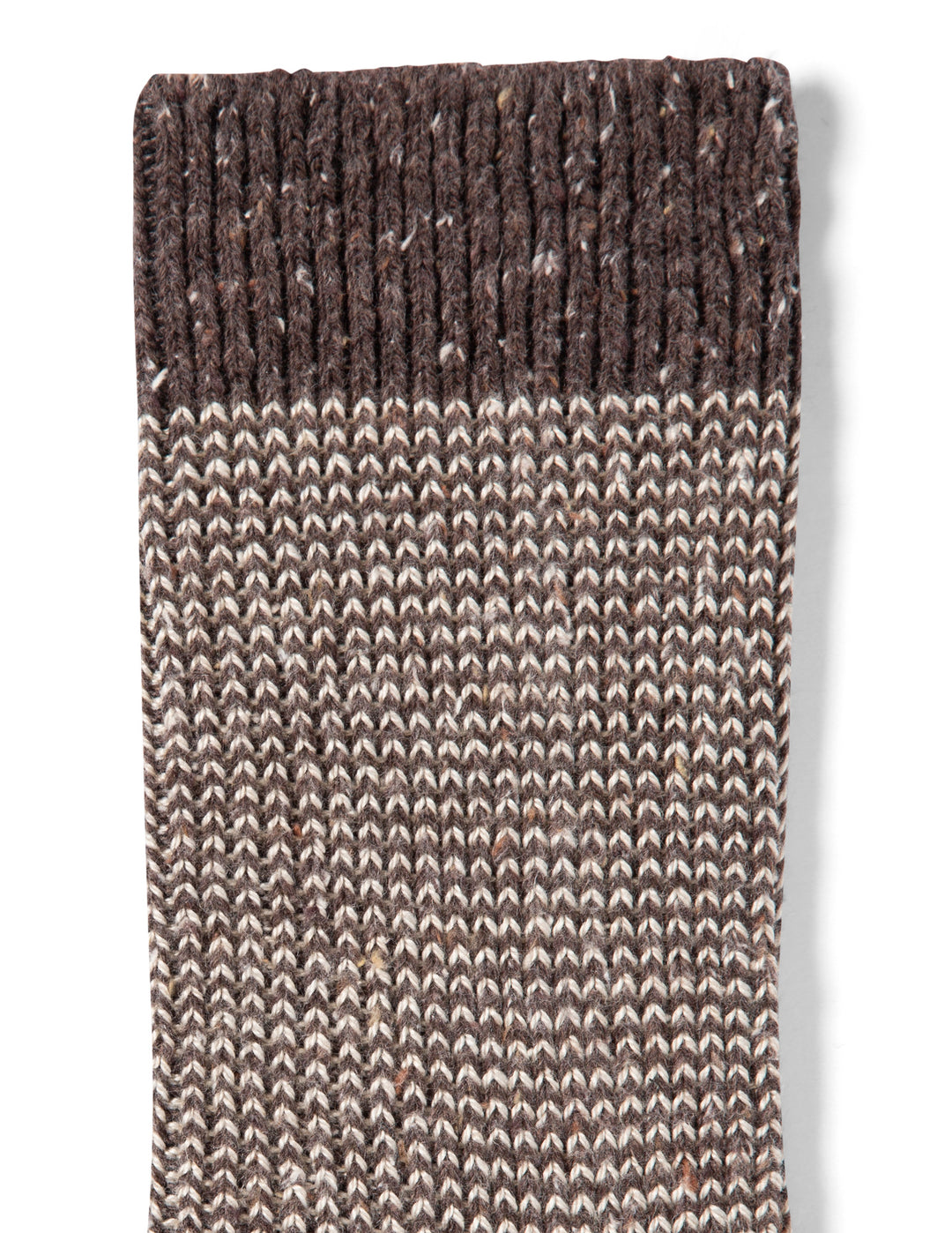 Textured brown and beige scarf on a white background