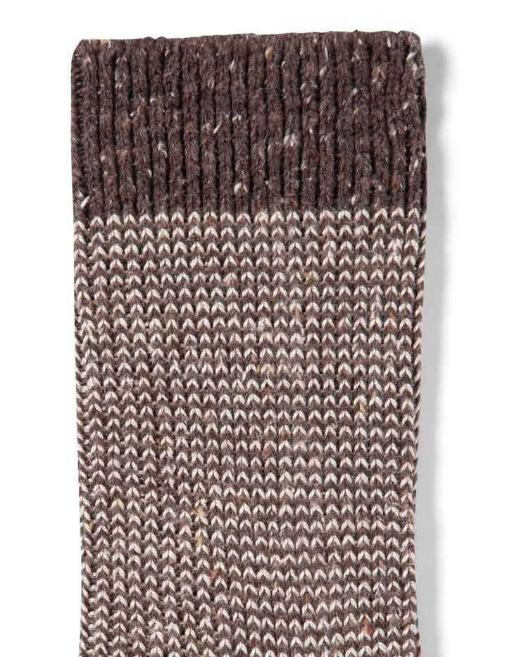 Textured brown and beige scarf on a white background