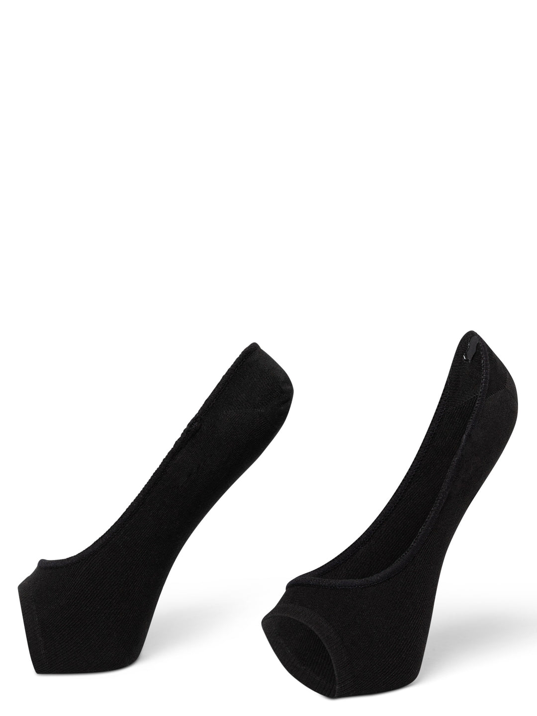 Pair of black socks on a white background