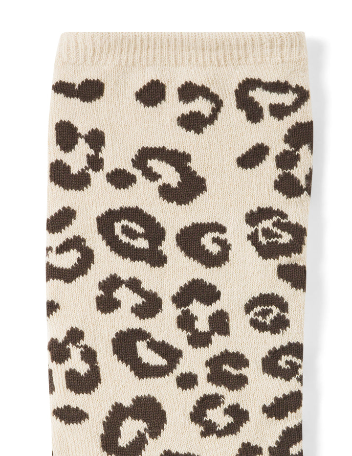 Flat Knit Leopard Crew Sock 3 Pair Pack