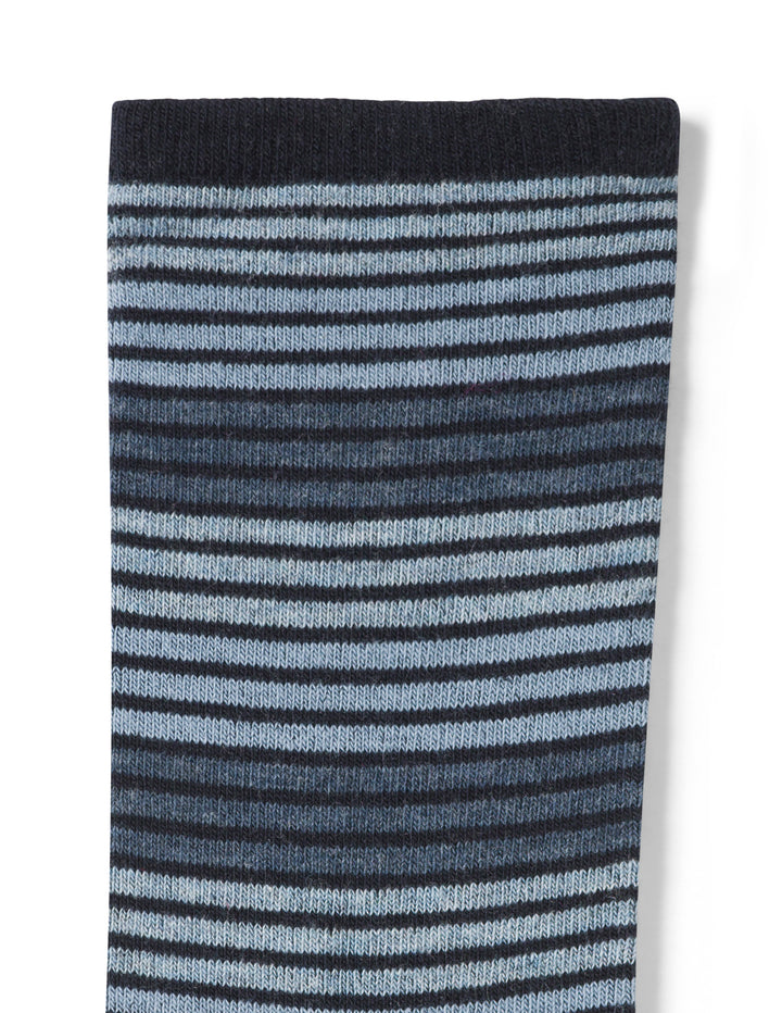 Flat Knit Striped Crew Sock 3 Pair Pack
