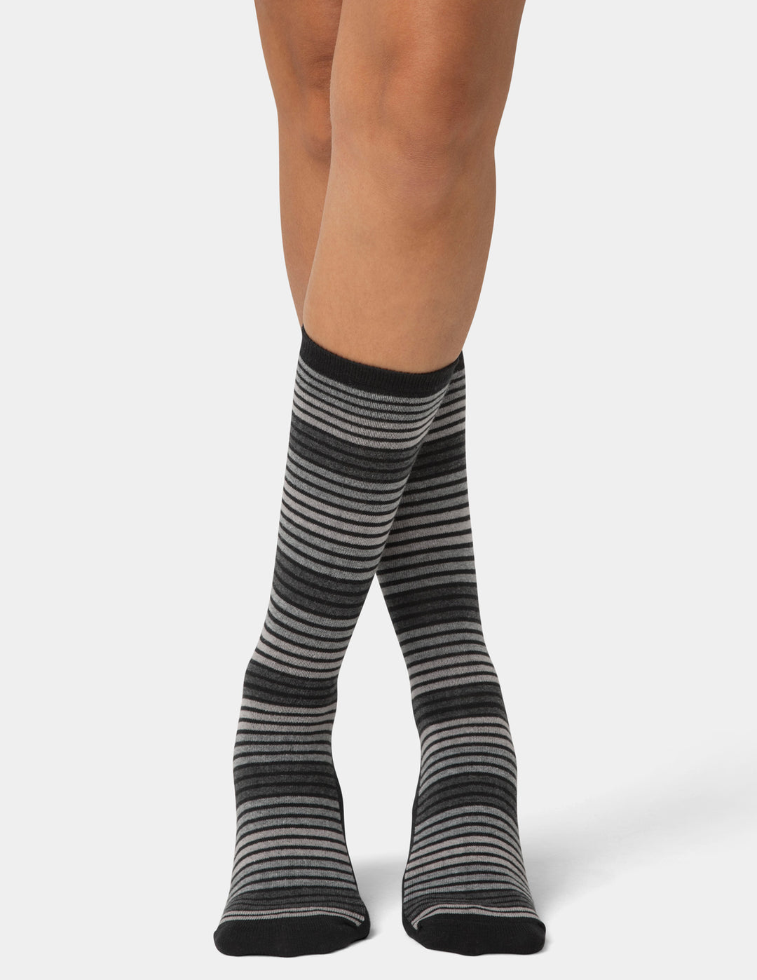 Flat Knit Striped Crew Sock 3 Pair Pack