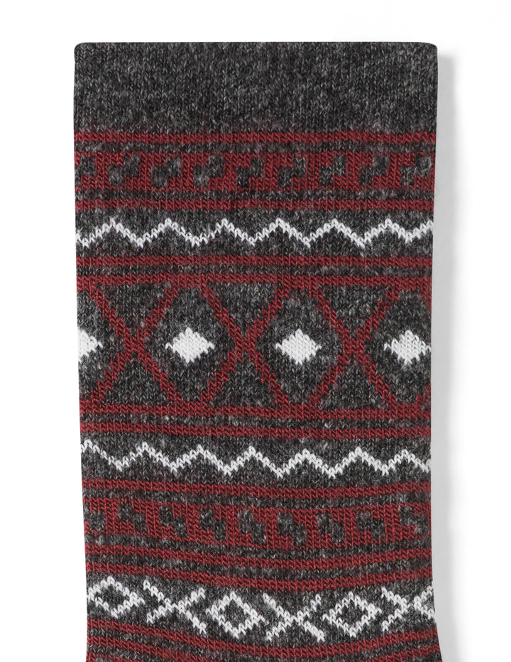 Marled Diamond Crew Sock