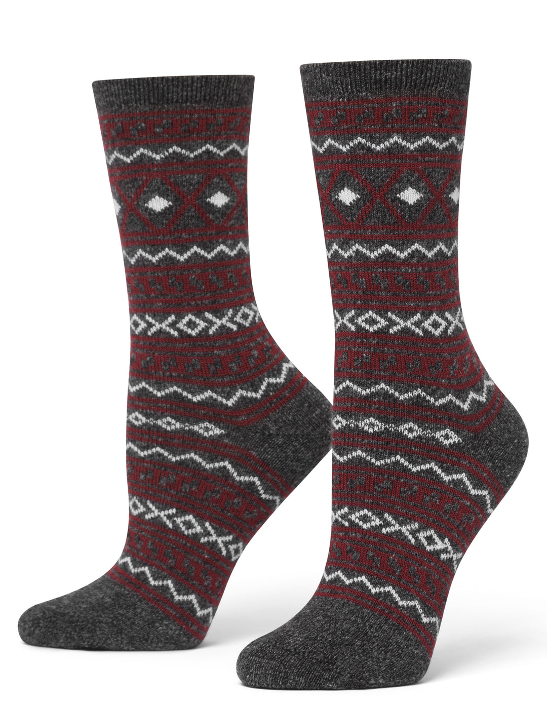 Marled Diamond Crew Sock