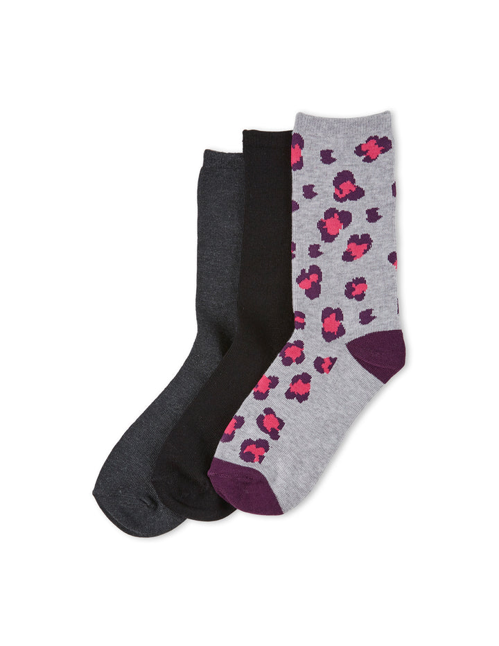 Women's Novelty Crew Sock 3 Pair Pack
