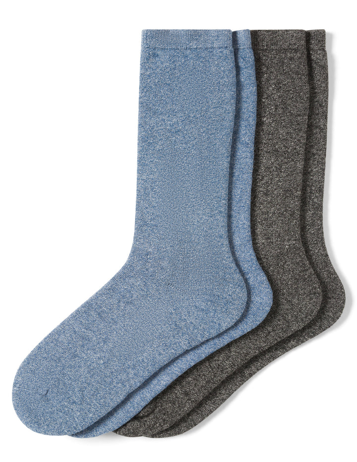 Soft Terry Crew Sock 2 Pair Pack