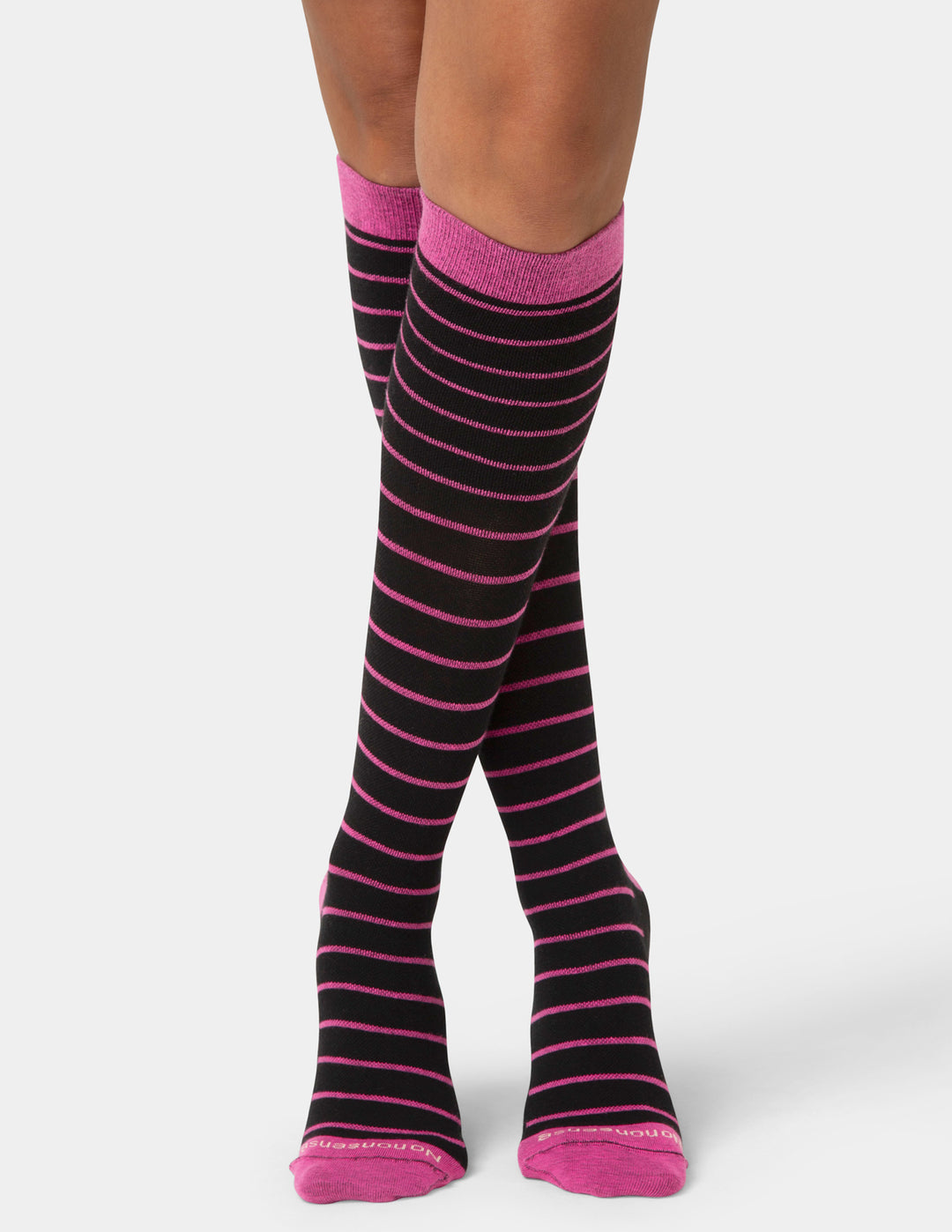 Skinny Stripe Compression Knee High Sock