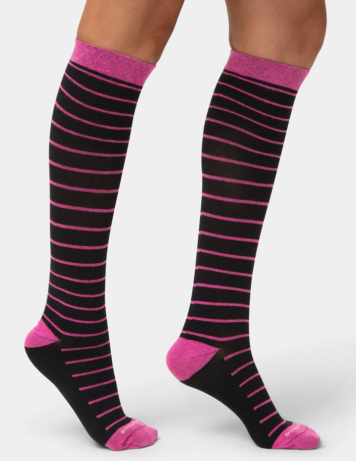 Skinny Stripe Compression Knee High Sock