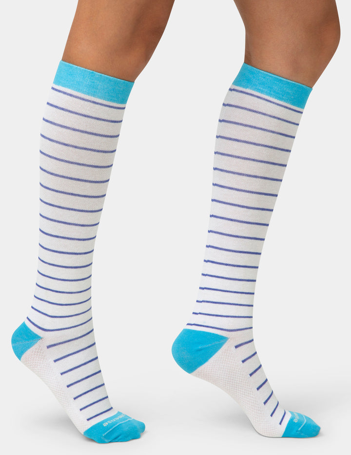 Skinny Stripe Compression Knee High Sock