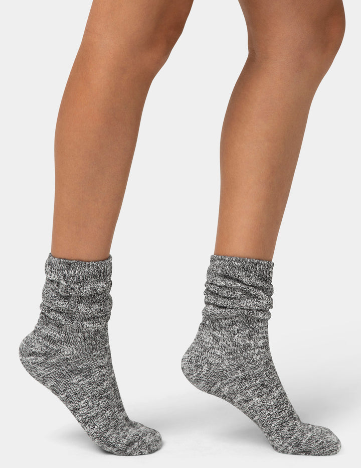 Super Soft Marl Slub Crew Sock 2 Pair Pack