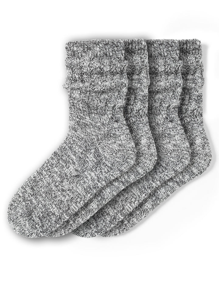 Super Soft Marl Slub Crew Sock 2 Pair Pack