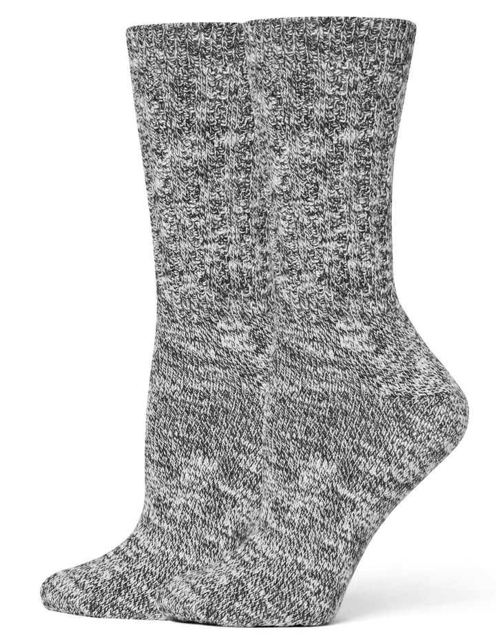 Super Soft Marl Slub Crew Sock 2 Pair Pack