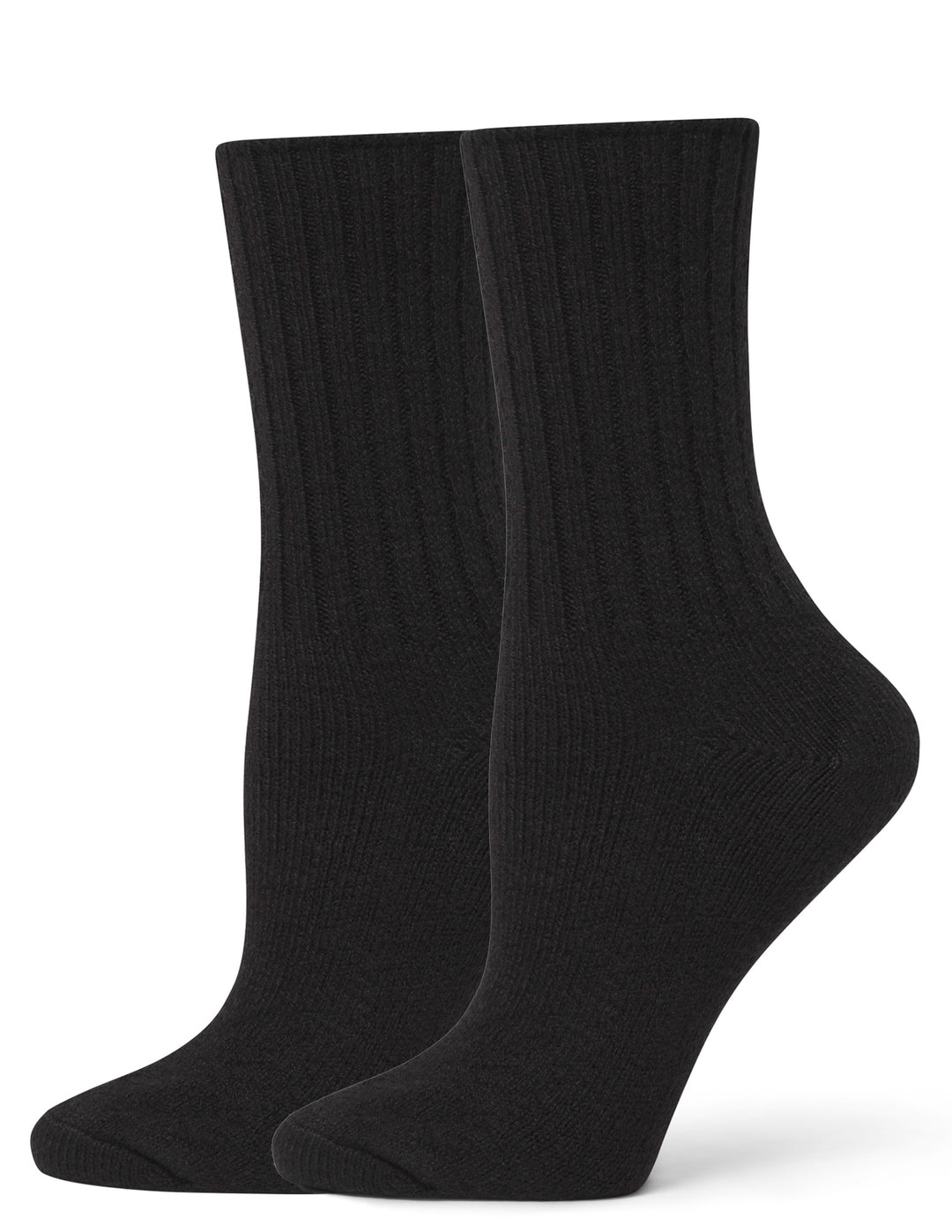 Pair of black socks on a white background
