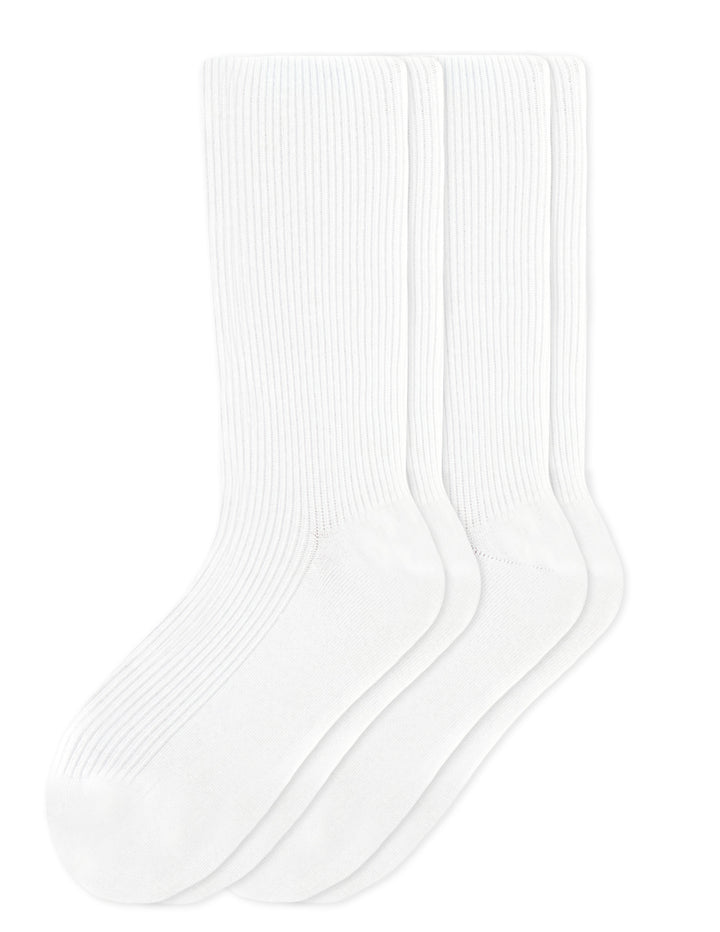 Two white socks on a white background